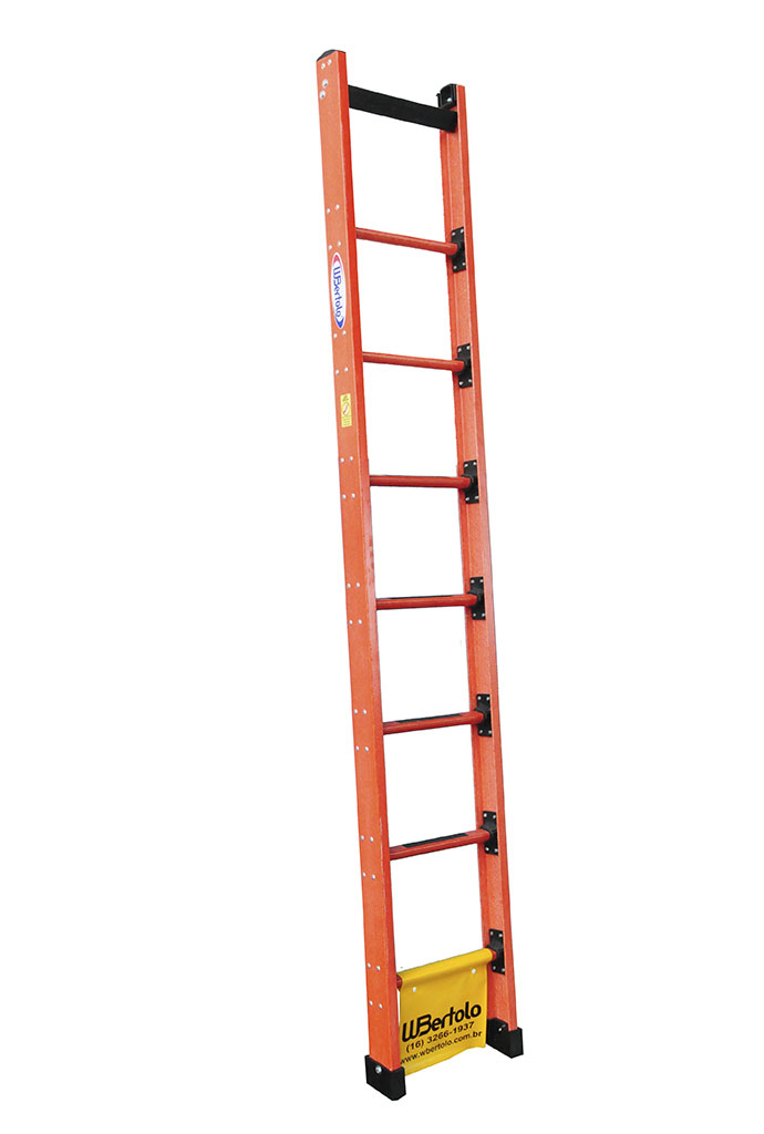 Insulated Riveted D-Rung Straight Ladder Imagem  - 1