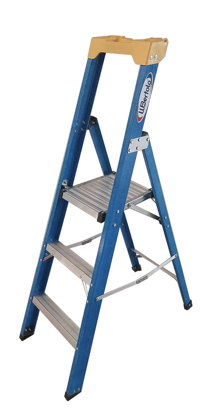 Premium Platform Aluminium/Fiber Ladder Imagem  - 1