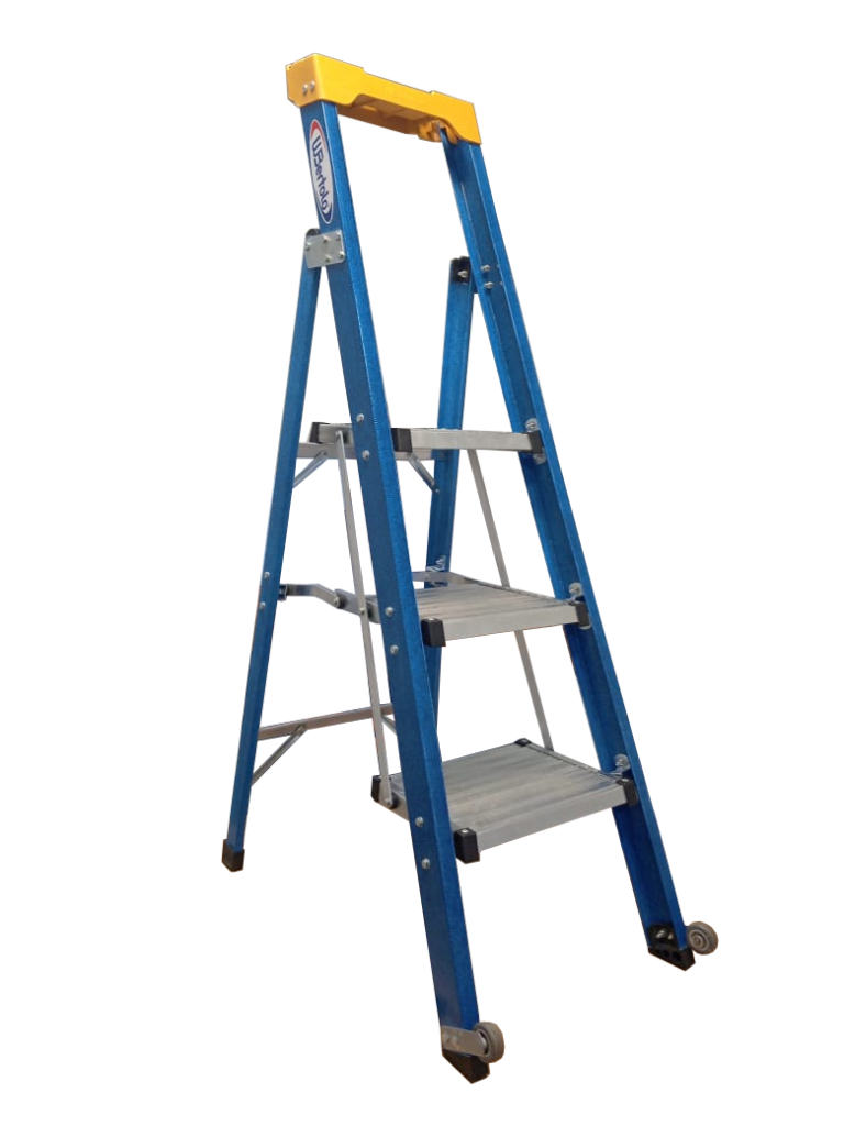 Premium Triple Platform Aluminium/Fiber Ladder
