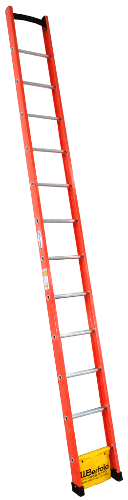 Open D-Rung Straight Ladder